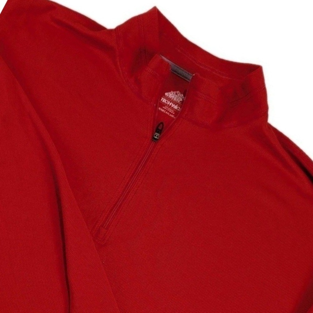 EMS Eastern Mountain Sports Techwick Mens XXL Red Quarter Zip Pullover Shirt